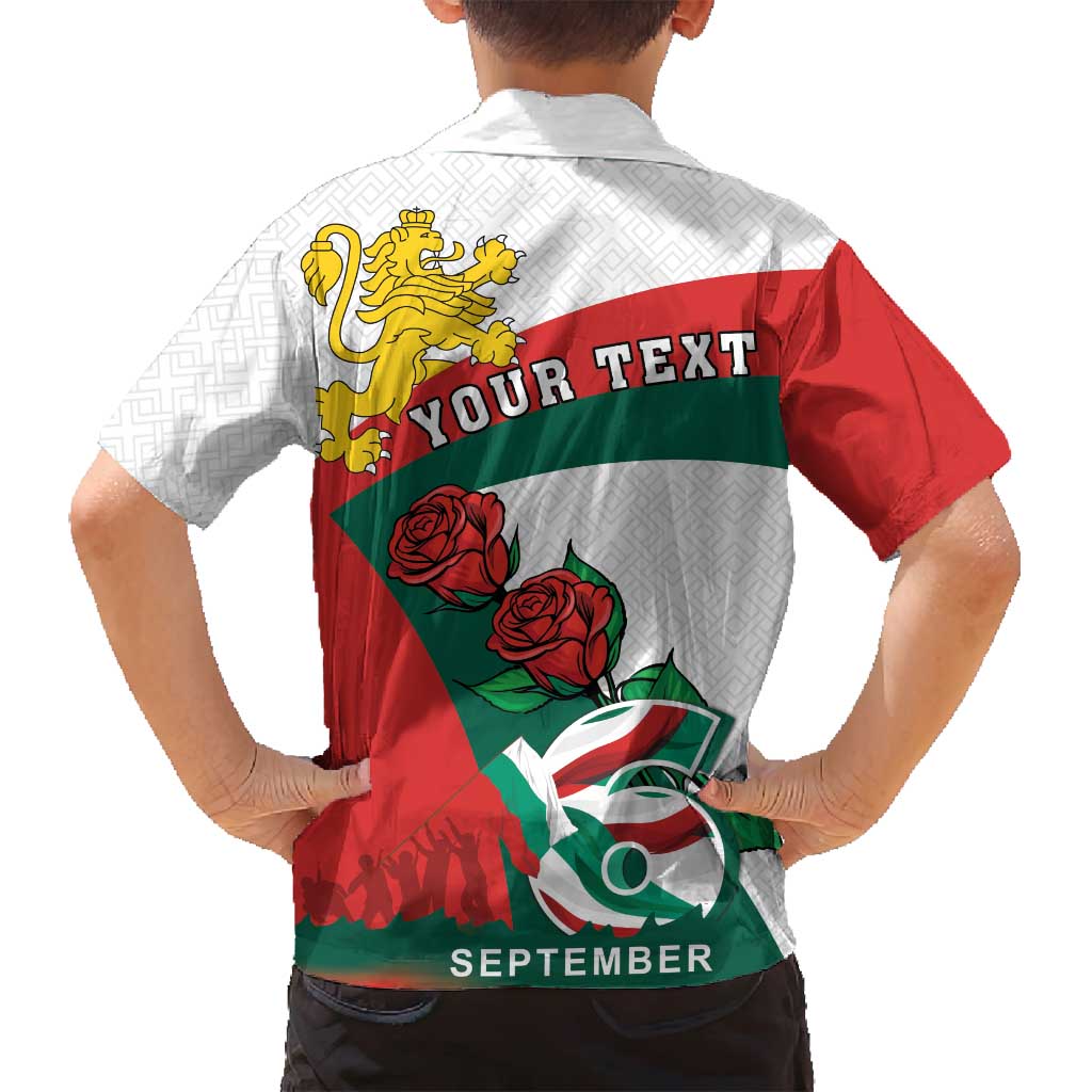 Personalized Bulgaria Unification Day Family Matching Long Sleeve Bodycon Dress and Hawaiian Shirt Lion Rampant Red Rose