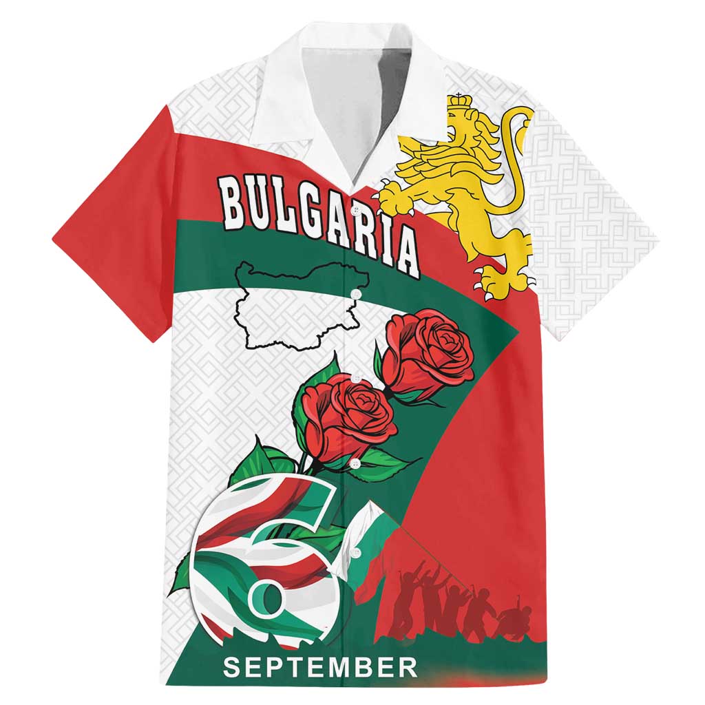 Personalized Bulgaria Unification Day Family Matching Mermaid Dress and Hawaiian Shirt Lion Rampant Red Rose