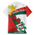Personalized Bulgaria Unification Day Family Matching Off The Shoulder Long Sleeve Dress and Hawaiian Shirt Lion Rampant Red Rose