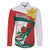 Personalized Bulgaria Unification Day Family Matching Off The Shoulder Long Sleeve Dress and Hawaiian Shirt Lion Rampant Red Rose
