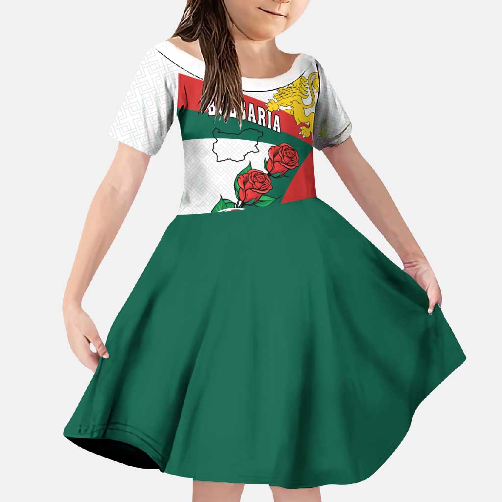 Personalized Bulgaria Unification Day Family Matching Off Shoulder Maxi Dress and Hawaiian Shirt Lion Rampant Red Rose