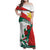 Personalized Bulgaria Unification Day Family Matching Off Shoulder Maxi Dress and Hawaiian Shirt Lion Rampant Red Rose