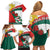 Personalized Bulgaria Unification Day Family Matching Off Shoulder Short Dress and Hawaiian Shirt Lion Rampant Red Rose