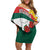 Personalized Bulgaria Unification Day Family Matching Off Shoulder Short Dress and Hawaiian Shirt Lion Rampant Red Rose