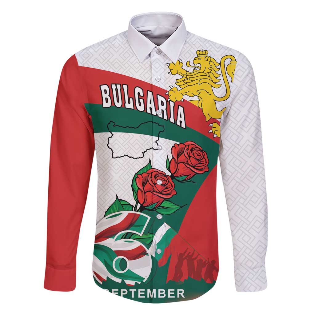 Personalized Bulgaria Unification Day Family Matching Short Sleeve Bodycon Dress and Hawaiian Shirt Lion Rampant Red Rose