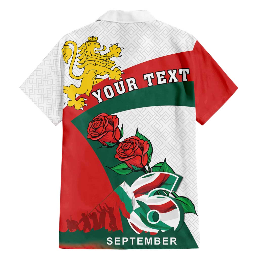 Personalized Bulgaria Unification Day Family Matching Tank Maxi Dress and Hawaiian Shirt Lion Rampant Red Rose