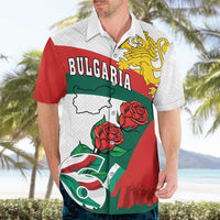 Personalized Bulgaria Unification Day Hawaiian Shirt Lion Rampant Red Rose