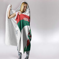 Personalized Bulgaria Unification Day Hooded Blanket Lion Rampant Red Rose