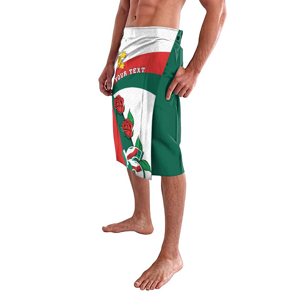 Personalized Bulgaria Unification Day Lavalava Lion Rampant Red Rose
