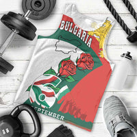 Personalized Bulgaria Unification Day Men Tank Top Lion Rampant Red Rose