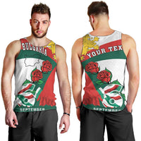 Personalized Bulgaria Unification Day Men Tank Top Lion Rampant Red Rose