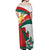 Personalized Bulgaria Unification Day Off Shoulder Maxi Dress Lion Rampant Red Rose