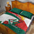 Personalized Bulgaria Unification Day Quilt Bed Set Lion Rampant Red Rose