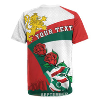 Personalized Bulgaria Unification Day Rugby Jersey Lion Rampant Red Rose