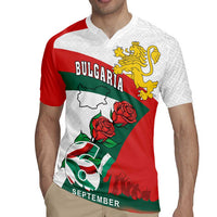 Personalized Bulgaria Unification Day Rugby Jersey Lion Rampant Red Rose