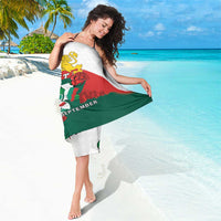 Personalized Bulgaria Unification Day Sarong Lion Rampant Red Rose