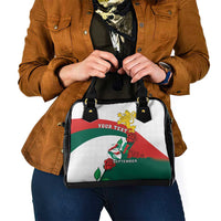 Personalized Bulgaria Unification Day Shoulder Handbag Lion Rampant Red Rose