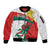 Personalized Bulgaria Unification Day Sleeve Zip Bomber Jacket Lion Rampant Red Rose