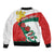 Personalized Bulgaria Unification Day Sleeve Zip Bomber Jacket Lion Rampant Red Rose