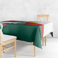 Personalized Bulgaria Unification Day Tablecloth Lion Rampant Red Rose