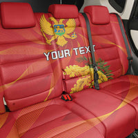 Personalized Montenegro Independence Day Back Car Seat Cover Coat Of Arms With Mimoza
