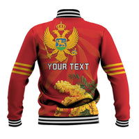 Personalized Montenegro Independence Day Baseball Jacket Coat Of Arms With Mimoza