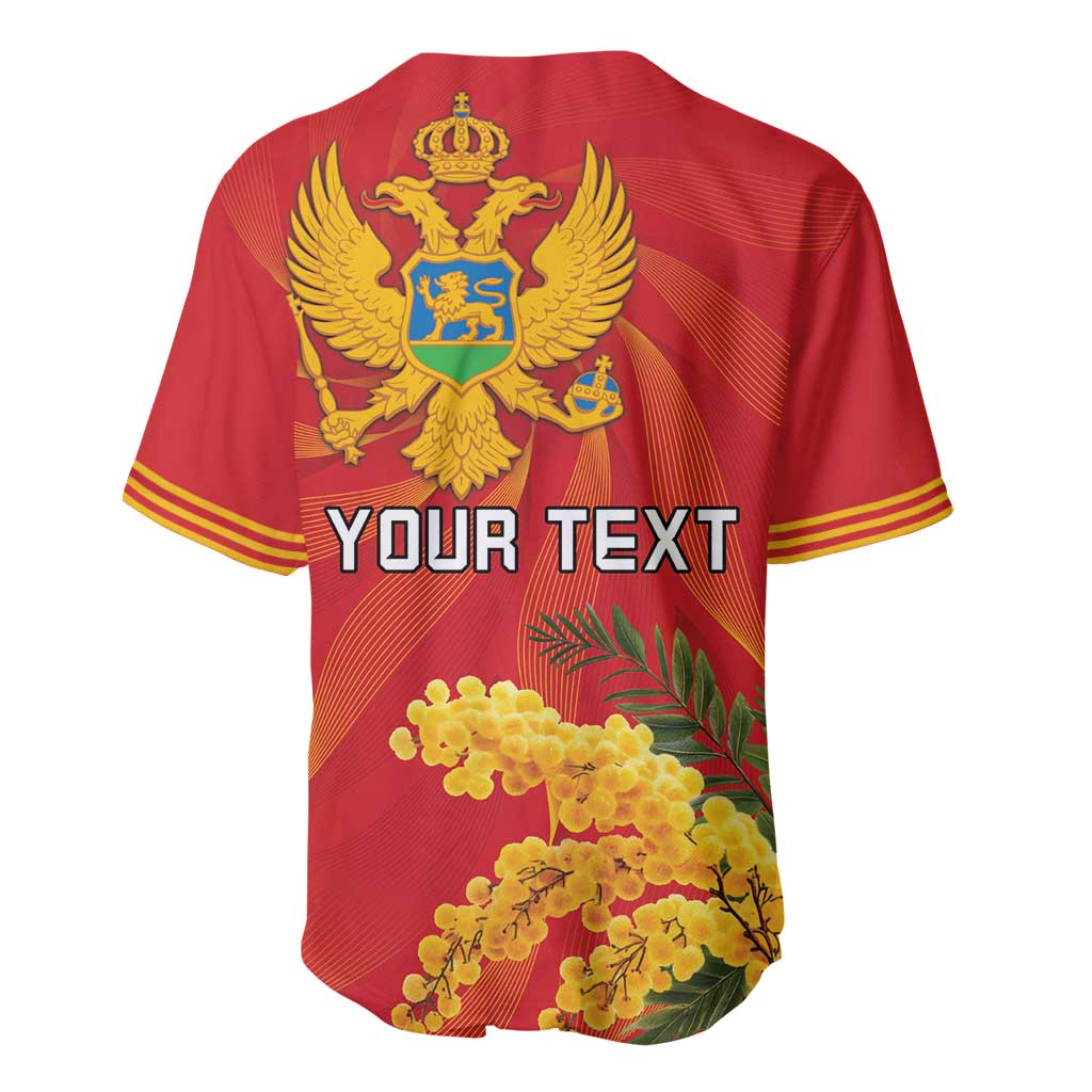 Personalized Montenegro Independence Day Baseball Jersey Coat Of Arms With Mimoza