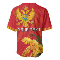 Personalized Montenegro Independence Day Baseball Jersey Coat Of Arms With Mimoza