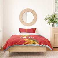 Personalized Montenegro Independence Day Bedding Set Coat Of Arms With Mimoza
