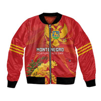 Personalized Montenegro Independence Day Bomber Jacket Coat Of Arms With Mimoza