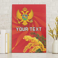 Personalized Montenegro Independence Day Canvas Wall Art Coat Of Arms With Mimoza