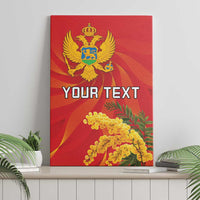 Personalized Montenegro Independence Day Canvas Wall Art Coat Of Arms With Mimoza