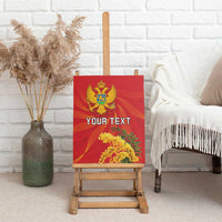 Personalized Montenegro Independence Day Canvas Wall Art Coat Of Arms With Mimoza