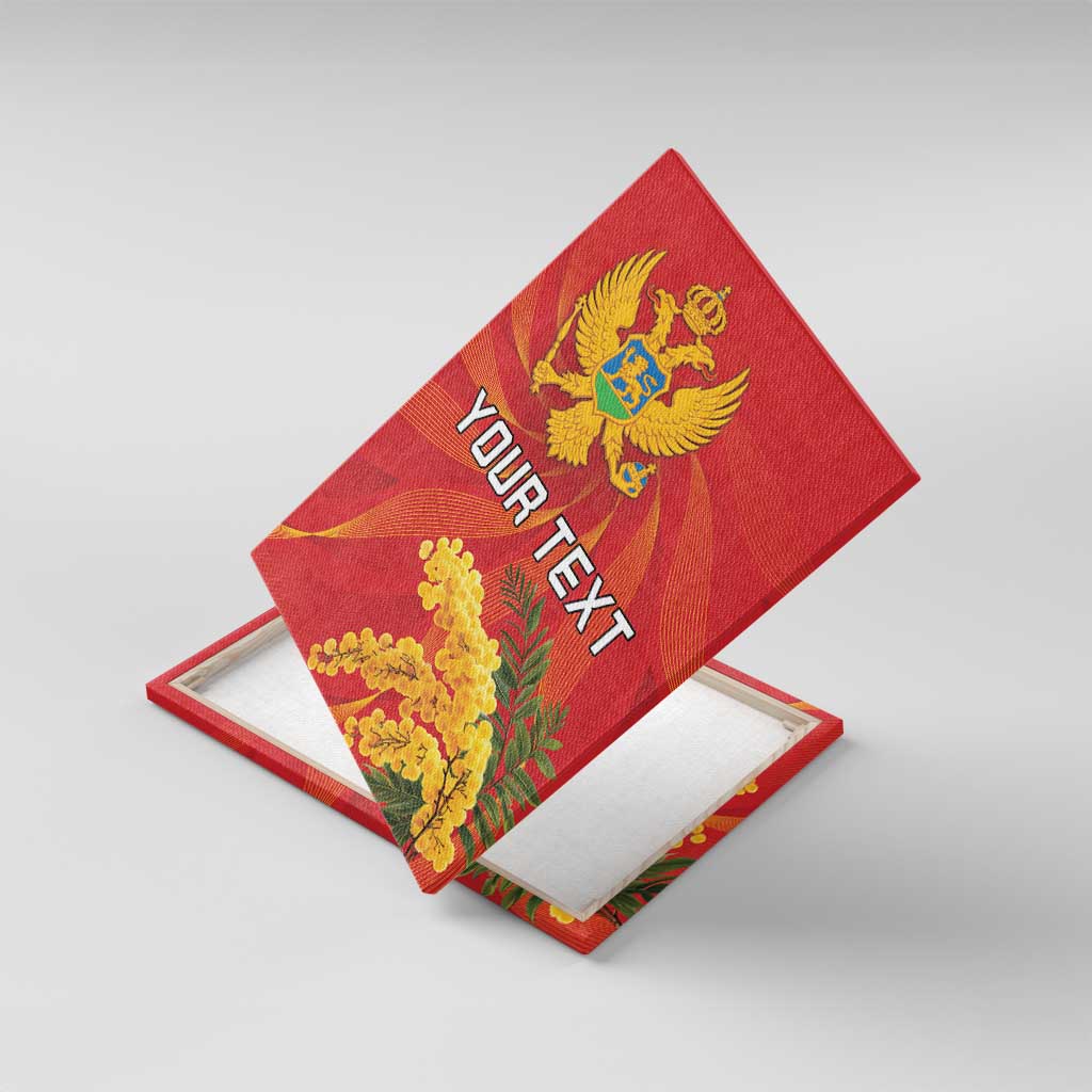 Personalized Montenegro Independence Day Canvas Wall Art Coat Of Arms With Mimoza