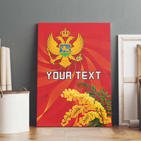 Personalized Montenegro Independence Day Canvas Wall Art Coat Of Arms With Mimoza