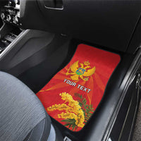 Personalized Montenegro Independence Day Car Mats Coat Of Arms With Mimoza
