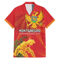 Personalized Montenegro Independence Day Family Matching Mermaid Dress and Hawaiian Shirt Coat Of Arms With Mimoza