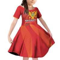 Personalized Montenegro Independence Day Family Matching Off Shoulder Short Dress and Hawaiian Shirt Coat Of Arms With Mimoza