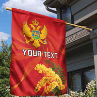 Personalized Montenegro Independence Day Garden Flag Coat Of Arms With Mimoza