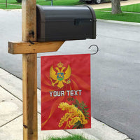 Personalized Montenegro Independence Day Garden Flag Coat Of Arms With Mimoza