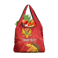Personalized Montenegro Independence Day Grocery Bag Coat Of Arms With Mimoza
