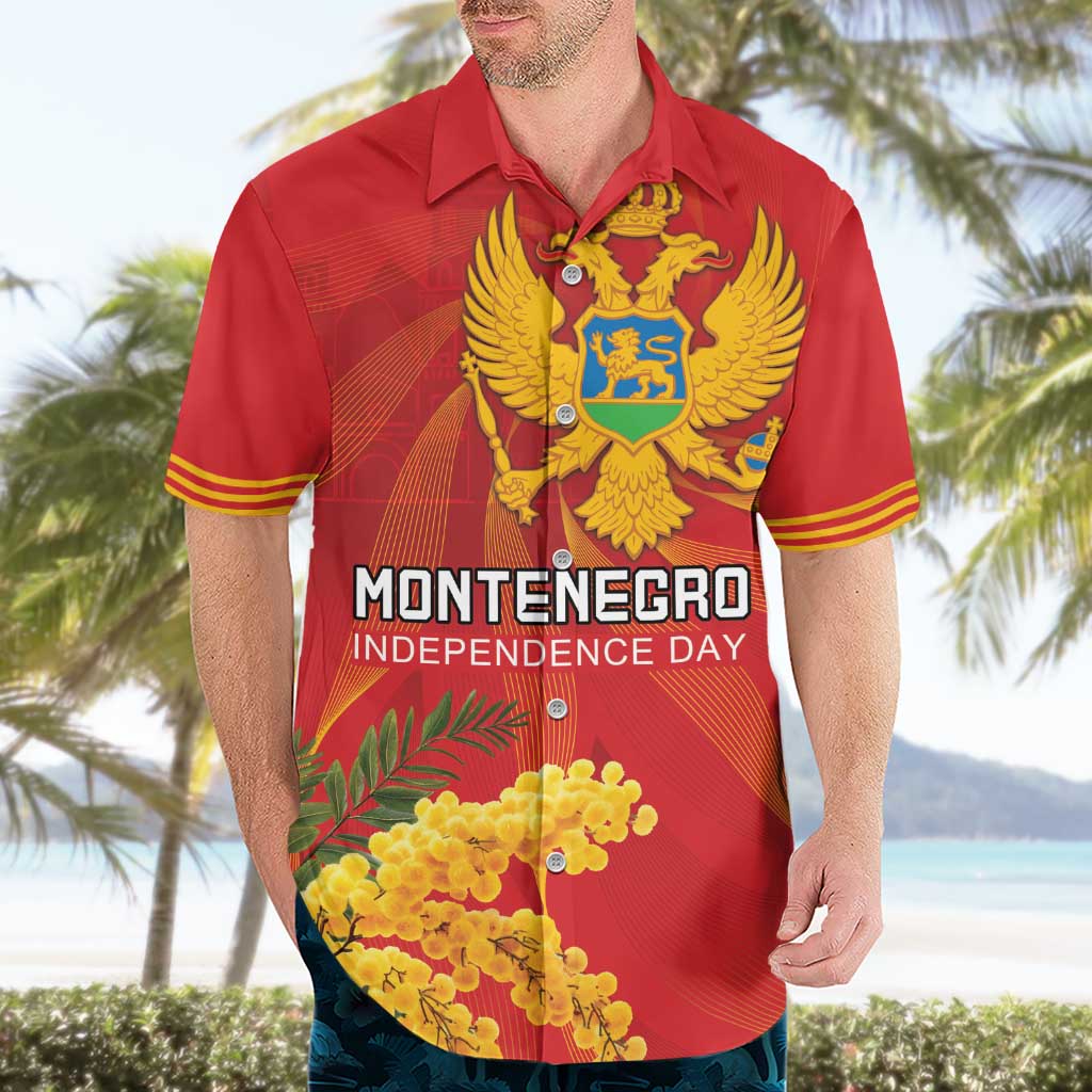Personalized Montenegro Independence Day Hawaiian Shirt Coat Of Arms With Mimoza