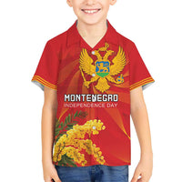 Personalized Montenegro Independence Day Hawaiian Shirt Coat Of Arms With Mimoza