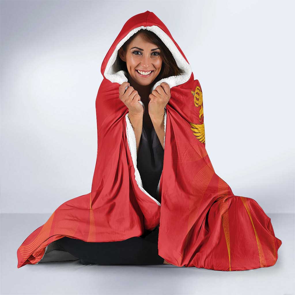 Personalized Montenegro Independence Day Hooded Blanket Coat Of Arms With Mimoza