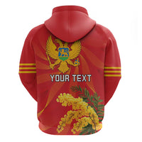 Personalized Montenegro Independence Day Hoodie Coat Of Arms With Mimoza