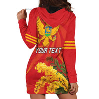 Personalized Montenegro Independence Day Hoodie Dress Coat Of Arms With Mimoza