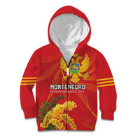 Personalized Montenegro Independence Day Kid Hoodie Coat Of Arms With Mimoza