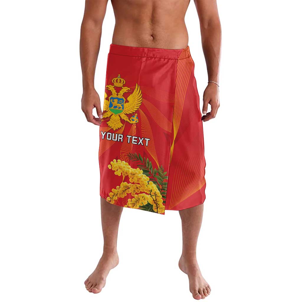 Personalized Montenegro Independence Day Lavalava Coat Of Arms With Mimoza