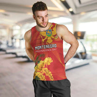 Personalized Montenegro Independence Day Men Tank Top Coat Of Arms With Mimoza