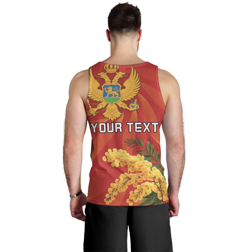 Personalized Montenegro Independence Day Men Tank Top Coat Of Arms With Mimoza
